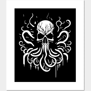 octopus rock and roll design Posters and Art